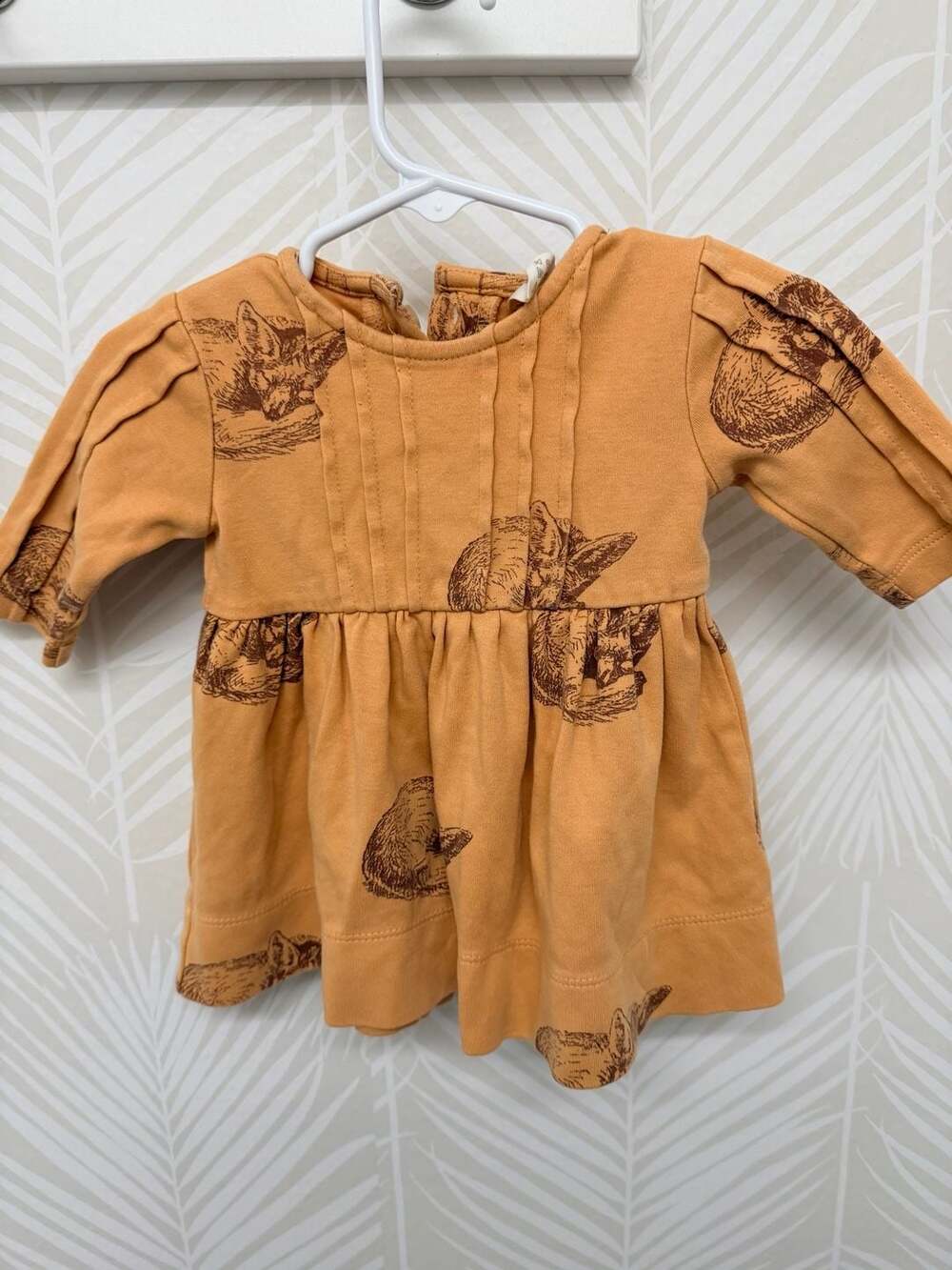 Kate Quinn Organic Cotton Long Sleeve Dress with Fox Print